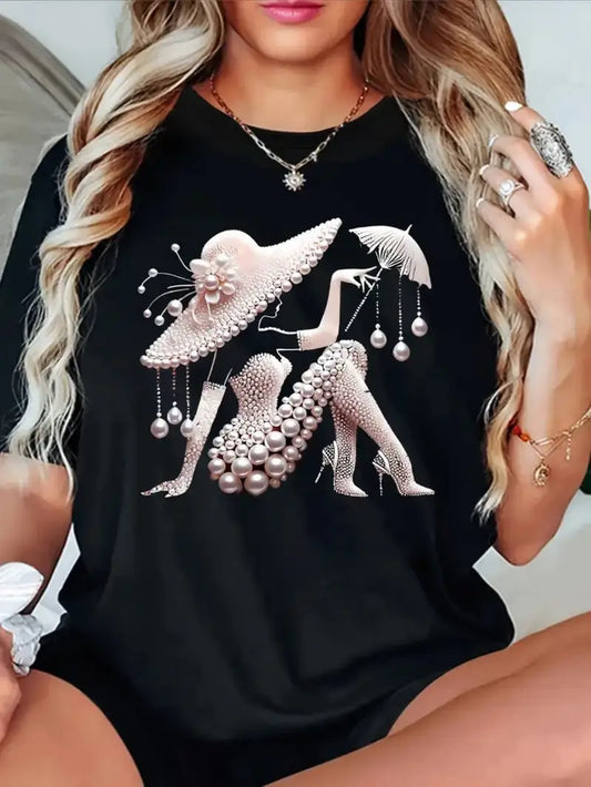 CAMISETA ANIME ESTAMPADA DE MUJER ESTILO JAPONESA COMODA Y TRANSPIRABLE
